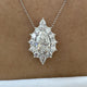 Diamond Pendant Necklace 6.86 Carat White Gold 14K