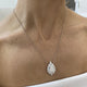Diamond Pendant Necklace 6.86 Carat White Gold 14K