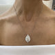 Diamond Pendant Necklace 6.86 Carat White Gold 14K