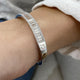 Diamond Bangle Bracelet 4.98 Carat White Gold 14K