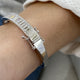 Diamond Bangle Bracelet 4.98 Carat White Gold 14K