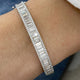 Diamond Bangle Bracelet 4.98 Carat White Gold 14K