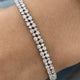 Diamond Tennis Bracelet 3.62 Carat White Gold 14K