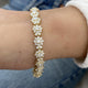 Diamond Tennis Bracelet 7.21 Carat Yellow Gold 14K