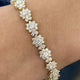 Diamond Tennis Bracelet 7.21 Carat Yellow Gold 14K
