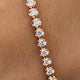 Diamond Tennis Bracelet 2.91 Carat Rose Gold 14K