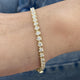 Diamond Tennis Bracelet 3.23 Carat Yellow Gold 14K