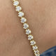 Diamond Tennis Bracelet 3.23 Carat Yellow Gold 14K