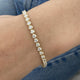 Diamond Tennis Bracelet 3.23 Carat Yellow Gold 14K