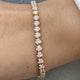 Diamond Tennis Bracelet 3.23 Carat Rose Gold 14K