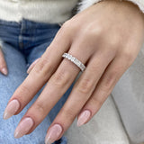Diamond Eternity Ring 3.54 Carat White Gold 14K