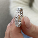 Diamond Eternity Ring 3.54 Carat White Gold 14K