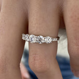 Diamond Stackable Ring 1.34 Carat White Gold 14K