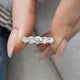 Diamond Stackable Ring 1.34 Carat White Gold 14K