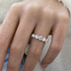 Diamond Stackable Ring 1.34 Carat White Gold 14K