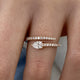 Diamond Wrap Ring 0.60 Carat Rose Gold 14K