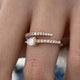 Diamond Wrap Ring 0.60 Carat Rose Gold 14K