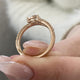 Diamond Wrap Ring 0.60 Carat Rose Gold 14K