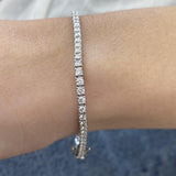 Diamond Tennis Bracelet 2.93 Carat White Gold 14K