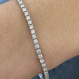 Diamond Tennis Bracelet 2.93 Carat White Gold 14K