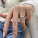 Diamond Wrap Ring 0.79 Carat White Gold 14K