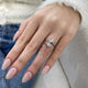 Diamond Wrap Ring 0.79 Carat White Gold 14K