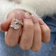 Diamond Wrap Ring 0.79 Carat White Gold 14K