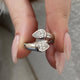 Diamond Wrap Ring 0.79 Carat White Gold 14K