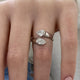 Diamond Wrap Ring 0.79 Carat White Gold 14K
