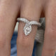 Diamond Statement Ring 1.50 Carat White Gold 14K