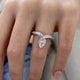 Diamond Statement Ring 1.50 Carat White Gold 14K