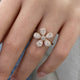 Diamond Statement Ring 0.85 Carat Rose Gold 14K
