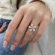 Diamond Statement Ring 0.85 Carat Rose Gold 14K