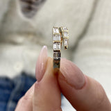 Diamond Wrap Ring 1.05 Carat Yellow Gold 14K