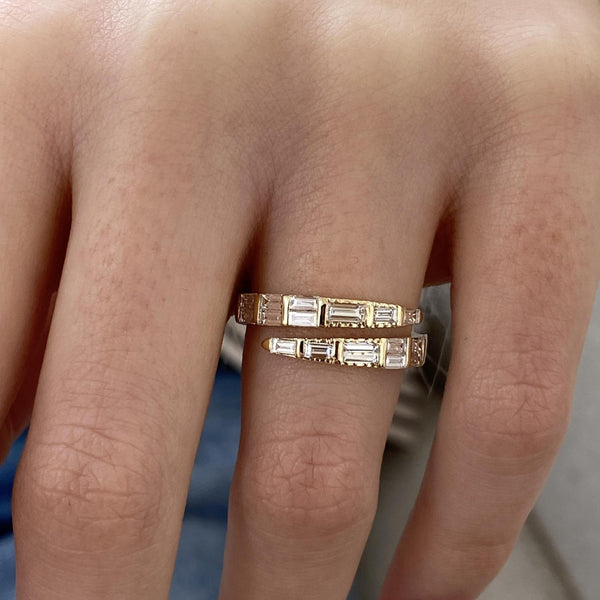Diamond Wrap Ring 1.05 Carat Yellow Gold 14K