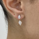 Diamond Jacket Earrings 1.91 Carat White Gold 14K