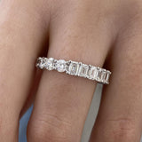 Diamond Eternity Ring 3.65 Carat White Gold 14K