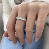 Diamond Eternity Ring 3.65 Carat White Gold 14K