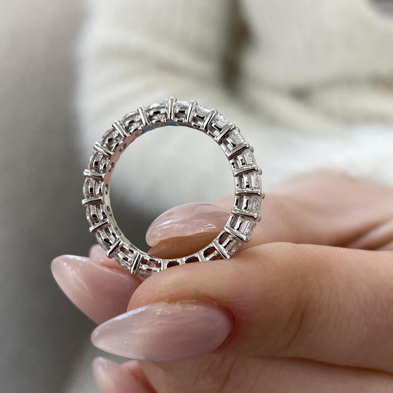 Diamond Eternity Ring 3.65 Carat White Gold 14K