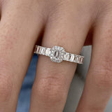 Diamond Half Eternity Ring 1.56 Carat White Gold 14K