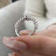 Diamond Half Eternity Ring 1.56 Carat White Gold 14K
