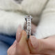 Diamond Half Eternity Ring 1.56 Carat White Gold 14K