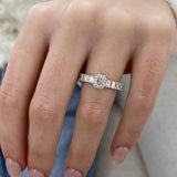 Diamond Half Eternity Ring 1.56 Carat White Gold 14K