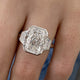 Zephyra Trinity Engagement Ring, 6ct TCW, White Gold 18K