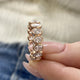 Diamond Eternity Ring 4.12 Carat Rose Gold 14K