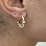 Diamond Chandelier Earrings 0.81 Carat Yellow Gold 14K