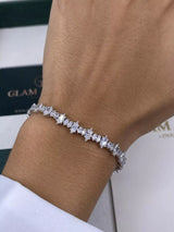 Diamond Tennis Bracelet 6.10 ct TCW, White Gold