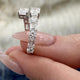 Diamond Wrap Ring 3.02 Carat White Gold 14K
