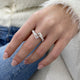 Diamond Wrap Ring 3.02 Carat White Gold 14K