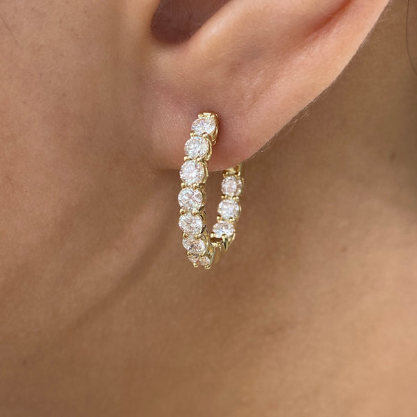 Diamond Earrings Earrings 1.8 ct Yellow Gold